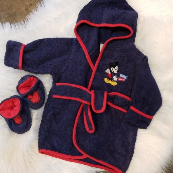 Disney Other - Mickey Mouse robe and slippers